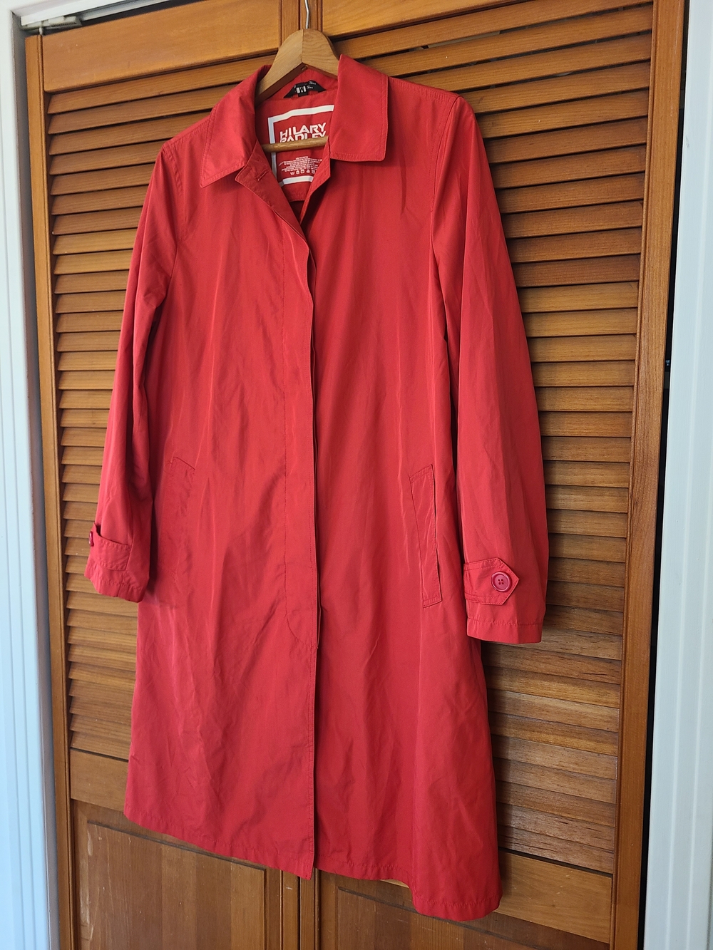 Hilary Radley Women's Red Trench Coat